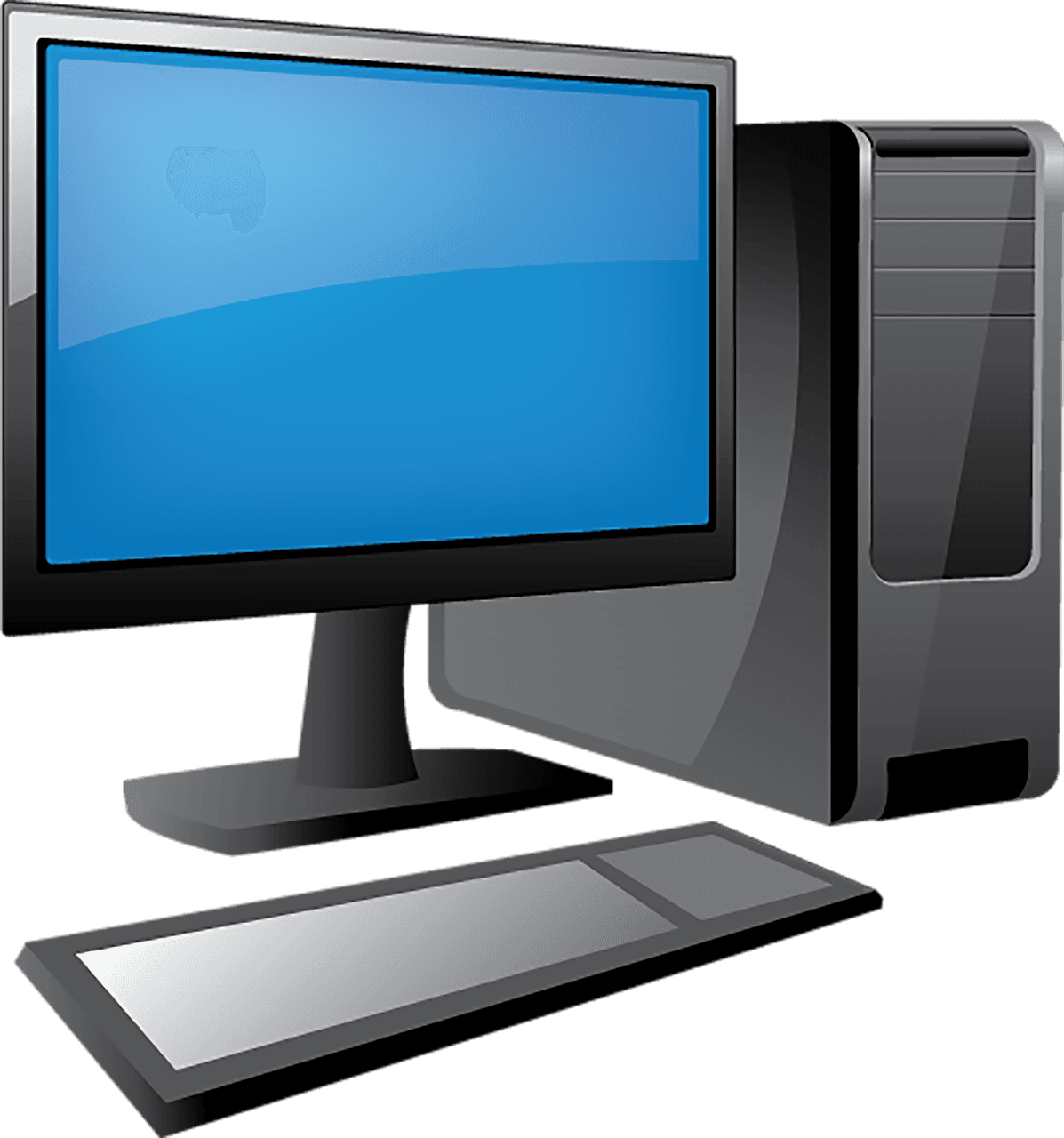 A desktop computer — monitor and case